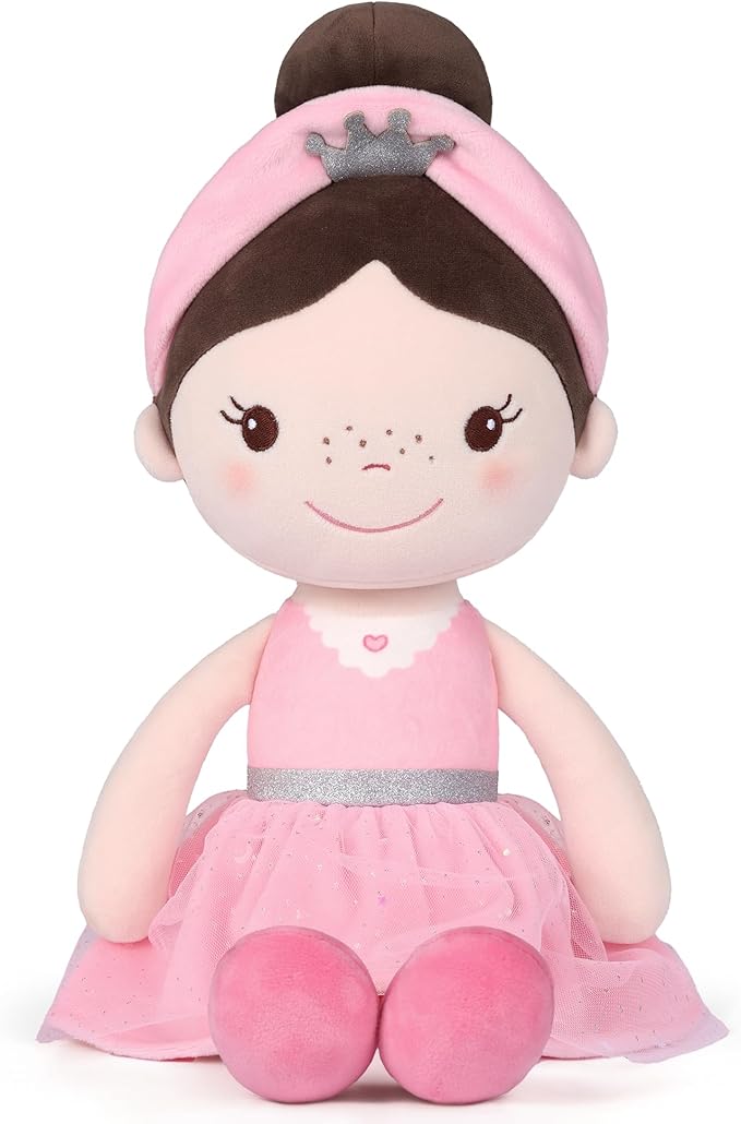 Soft Baby Doll Toys (16'') for Girls, My First Baby Rag Dolls for 1 Year Old Girl Birthday Gift Plush Doll Toys Machine Washable Baby Doll for Toddler Kids Infants - Ballet Girl