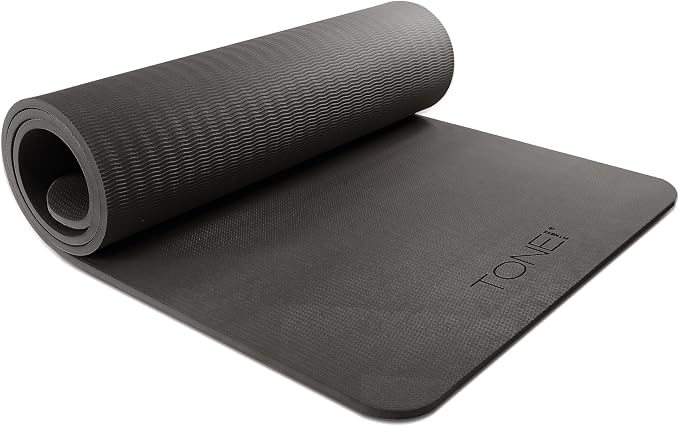 TONE Fitness Hanging Yoga Mat, Pilates Mat, Exercise Mat for Home Workouts with Carry Strap | V Pattern | Multiple Colors