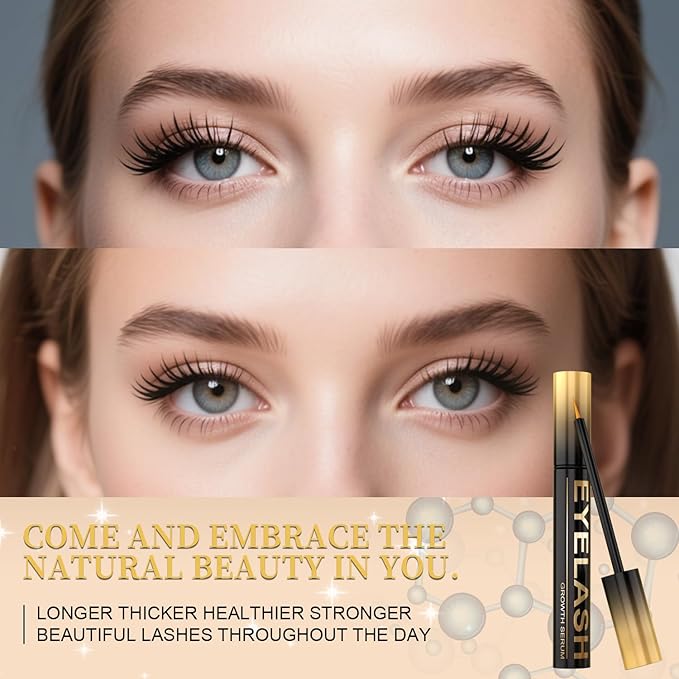 Lash Serum for Eyelash Growth, Premium Lash Enhancing Serum with Advanced Formula Volumizing Longer Fuller and Thicker Looking Lashes, Eyelash Growth for Sensitive Eyes (5 mL)