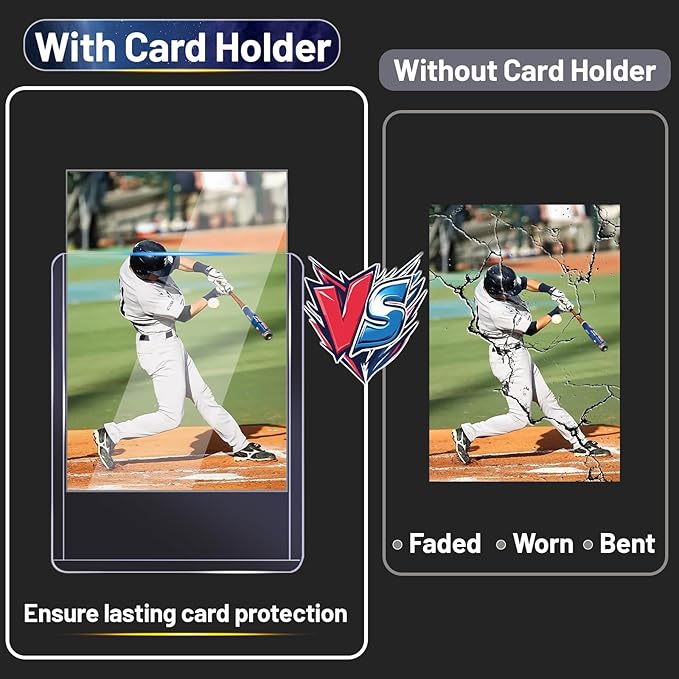 200 Toploads for Cards & 200 Penny Sleeves 35PT Hard Plastic Card Holders 3x4 Baseball Card Protectors for TCG Sports Football Collectible Cards