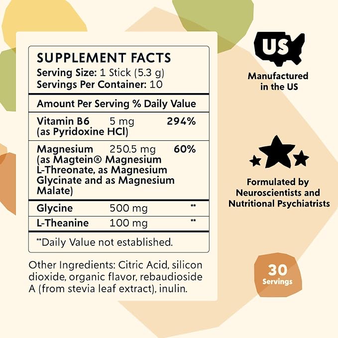 PYM Mood Support Magnesium Bundle – 30-Serving Jar + 10-Serving Stick Packs | Magnesium Glycinate, L-Threonate & Malate | Cortisol Reducer | Vegan, Non-GMO, Made in USA