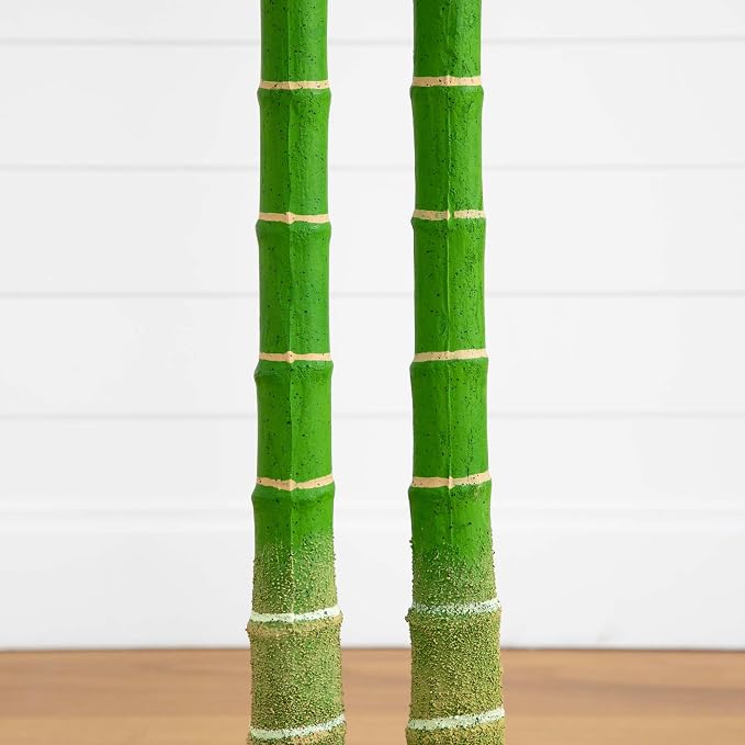 Nearly Natural 9ft. Artificial Double Stalk Golden Cane Palm Tree