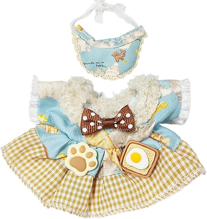 17cm Dolls Clothes,6.7 Inches Cute Doll Clothes Set,Doll Accessories for Collectors,Dress Up Doll Clothing Set Replacement Fashion Outfit Collection(NO Dolls)(Style 5)