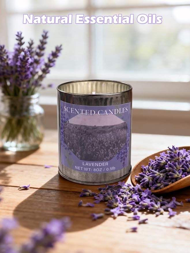 Scented Candle Gift Set, 4 Pack 32oz Soy Wax Candles Set, 200 Hour Burn Time Long Lasting Aromatherapy Candles Set, Container Candles Ideal for Home Decor and Gift for Women and Men