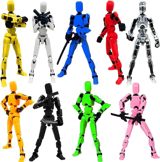 2025 New Titan 13 Action Figure Set,T-13 Robot Action Figure 3d Printed Multi-Jointed Movable,Robot 13 Action Figures,Decorations for Action Figures - Assembly Completed (Assembly Completed-9PCS)