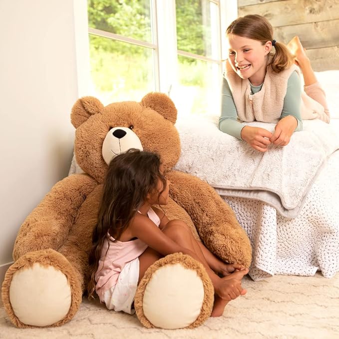 Vermont Giant Teddy Bear 4 Feet | Eco-Friendly Large Stuffed Animal | Stuffed in USA with 100% Recycled Filling That Saves 200 Bottles per Plush