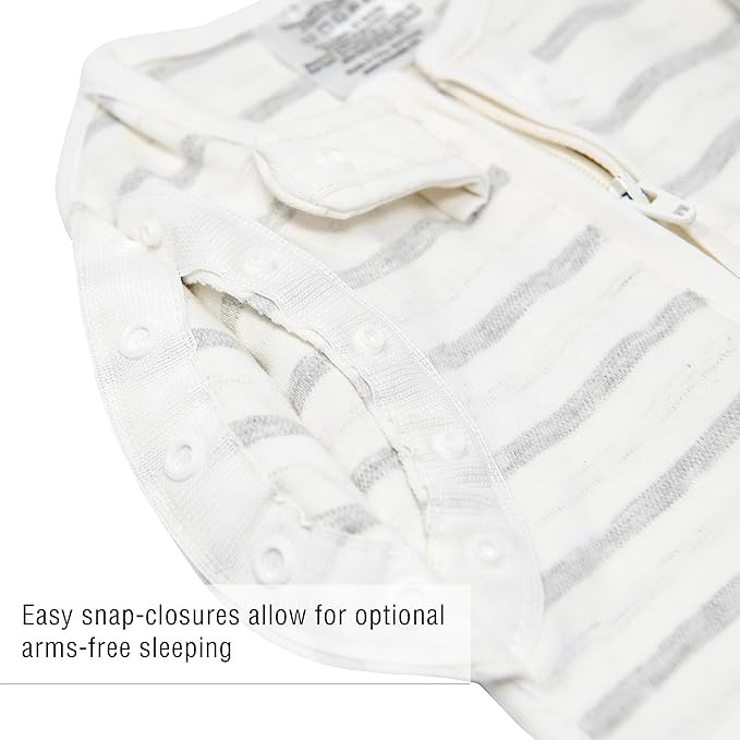 Woombie Convertible Baby Swaddle Blanket, Converts to Wearable Blanket for Babies Up to 6 Months, Twilight Stripes, 14-19 lbs