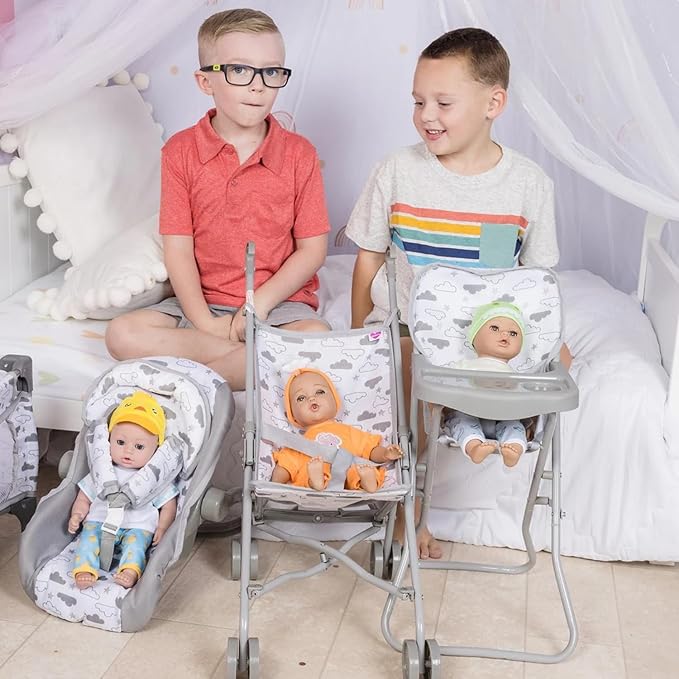 ADORA Durable Twinkle Star Baby Doll High Chair for Feeding and Imaginative Pretend Play, Suits Most Stuffed Animals, Plush Toys, and Dolls up to 16 inches, Birthday Gift for Ages 3+