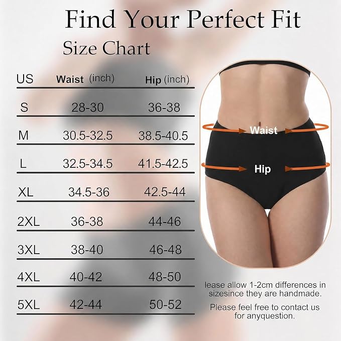 Incontinence Underwear for Women Leak Proof & Washable 3-Pack 3XL | 6-layer absorbency 60ml, cotton-rich & breathable. Reusable, postpartum, bladder control, daily protection briefs 3 pack