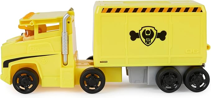 Paw Patrol, Big Truck Pup’s Rubble Transforming Toy Trucks with Collectible Action Figure, Kids Toys for Ages 3 and up
