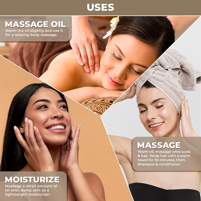 USDA Organic Grapeseed Oil - 100% Pure, Cold-Pressed, Non-GMO - Ideal Massage Oil, Face Oil, Hair Care, Skin Moisturizer - Best Grape Seed Oil for Skin & Hair - 1 Fl oz