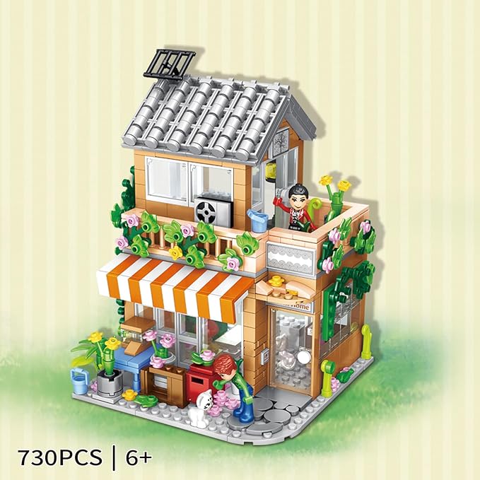 FANTASY&Co. Guesthouse Building Blocks Set - 730PCS, Creative Playset for Kids6+, STEM Educational Toy, Compatible with Lego