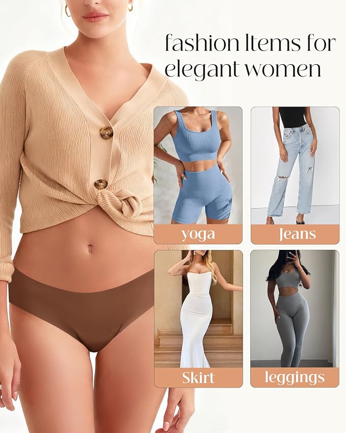 LEVAO Seamless Thongs for Women Invisible Toe Thong No Show Camel Proof Underwear Thong Panty Liners Workout G-Strings