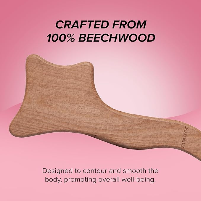 SKIN GYM Sculpt Wooden Body Massage Lymphatic Drainage Tool | Sustainable Massager for Body Care