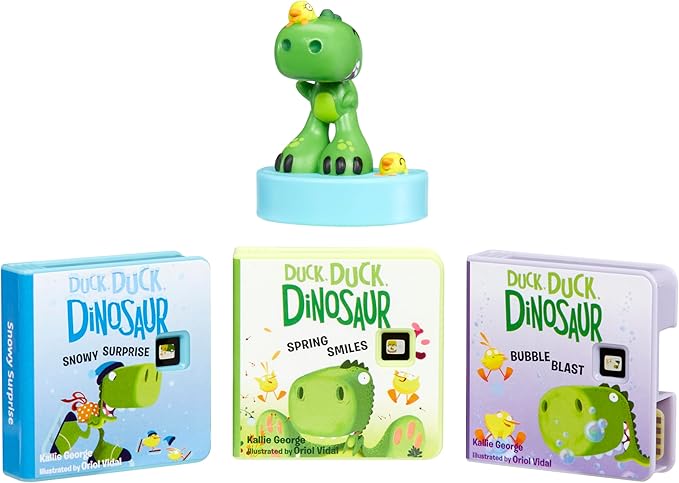 Little Tikes Story Dream Machine Duck, Duck, Dinosaur Story Collection, Storytime, Books, HarperCollins, Audio Play Character, Gift and Toy for Toddlers and Kids Girls Boys Ages 3+ Years