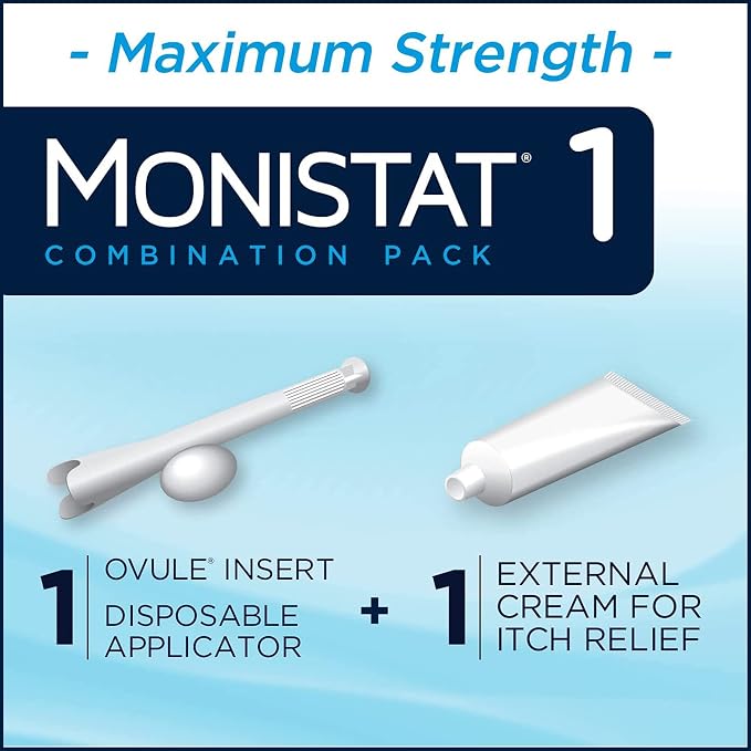 Monistat 1-Day Yeast Infection Treatment, Prefilled with Uristat Ultra UTI Relief Pak, Test for Urinary Tract Infection, Experience Urinary Pain Relief, 1 UTI Test Strip & 12 Pain Relief Tablets