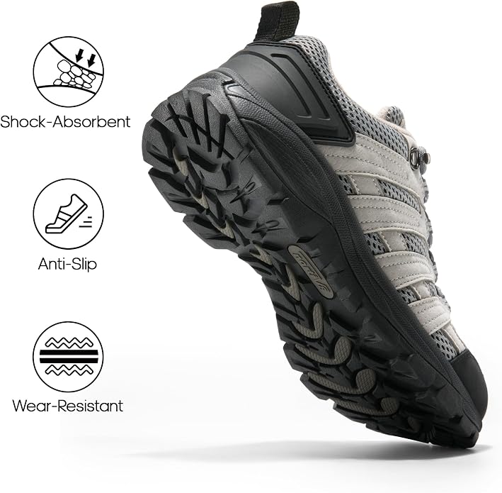 NORTIV 8 Women's Lightweight Hiking Shoes | Breathable Walking Sneakers Slip-Resistant For Outdoor Work Travel Daily Wear Wander