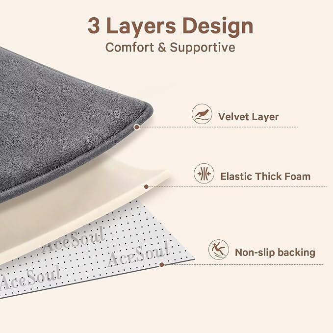 Baby Play Mat for Floor,Ultra Thick Elastic Foam 59"x59" Playmat Tummy Time Muscle Crawling Exercise Activity Cushion Gym Mat Nursery Playroom Area Kids Rug for Babies, Toddlers,Infants,Dark Grey