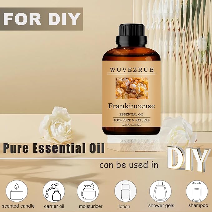 Frankincense Essential Oil 240ML, 100% Pure and Natural for Aromatherapy Diffuser - 8 Fl Oz
