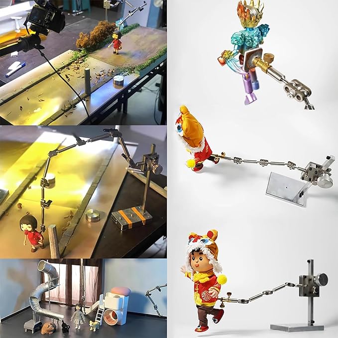Stop Motion Armature Kits,Stop Motion Animation Rigging and Winder, with 5 Connectors for Animators, Time-Lapse, Product Photography, and Creative Projects (26CM)