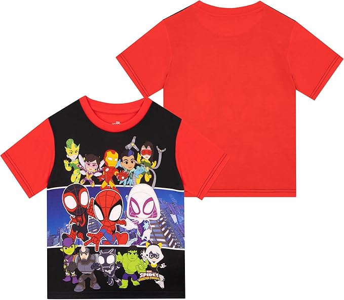 Marvel Spidey And His Amazing Friends Pajamas | Spiderman Pajamas For Boys | Boys Short PJs For Summer