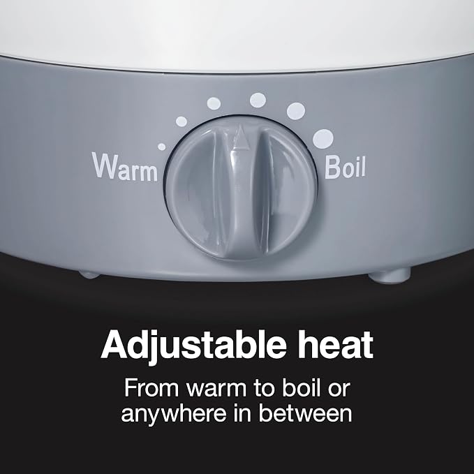 Proctor Silex 32oz Adjustable Temperature Hot Pot, Electric Kettle for Tea, Boiling Water, Cooking Ramen, Noodles and Soup, PFAS-Free Nonstick Coating, White (48507MN)