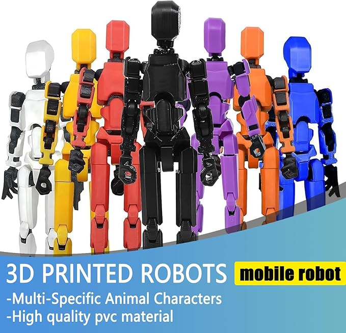 Titan 13 Action Figure,2025 New Lucky Robot 13 Action Figures,3D Printed Action Figure,Dummy Robot 13 Action Figures Desktop Decorations Game Gifts (5 pcs)