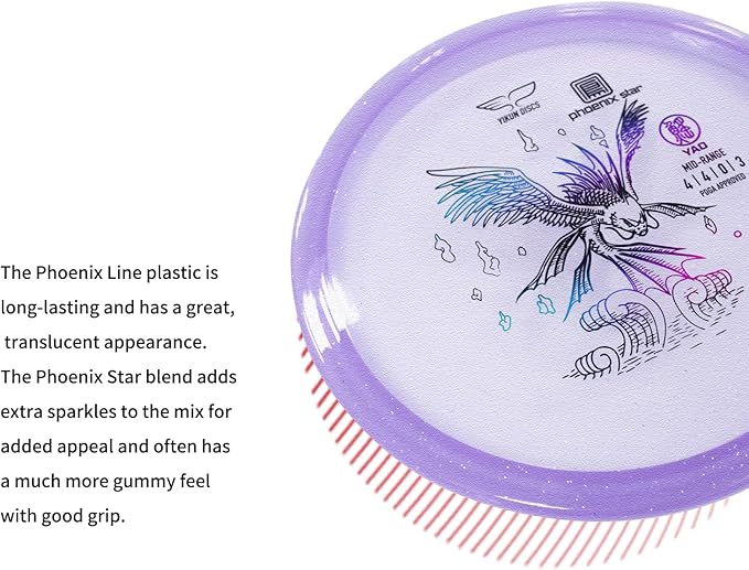 Yikun Yao PDGA Approved Midrange Disc Golf | Multiple Plastic Types, Reliable Flight Path | Overstable Mid Range Discs Golf for Outdoor Games and Competition