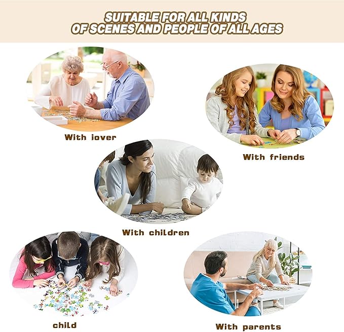 Jigsaw Puzzles for Adults 1000 Piece High Challenging DIY Large Puzzle Educational Toy Funny Family Games Unique Home Decor (Whisky)