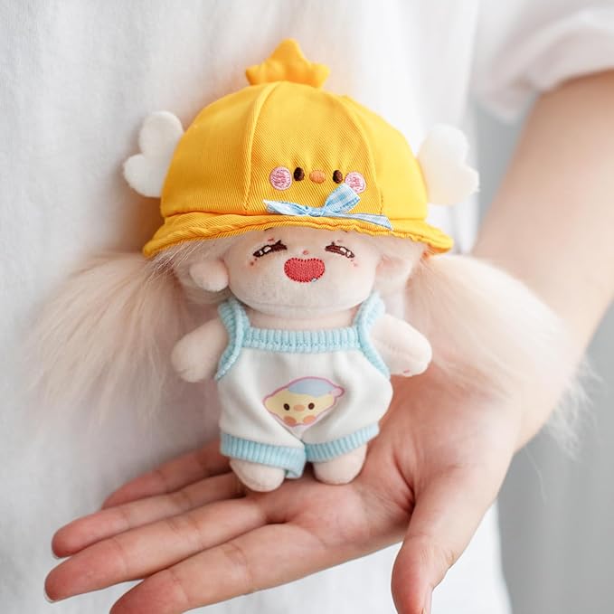 CALEMBOU Doll Clothes, Cute Macaron Animal Series Doll Clothing Suit for 15cm Plush Dolls, Kawaii 6.7 Inches Doll Accessories Toys Gifts for Girls(Only Clothes) (Yellow Duck)