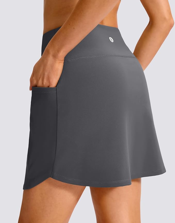 16'' Skorts for Women with 4 Pockets High Waisted Golf Skirt | Built-in Shorts, Stretch, A Line, Pickleball, Athletic, Casual, Tennis Skirt