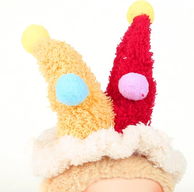 Plush Doll Clothes for Labubu - Cute Animal 17cm Doll Clothing, Premium Doll Accessories Clothes for Collectors or Display - Kawaii Clowns with Colored Balls Costume (No Dolls)