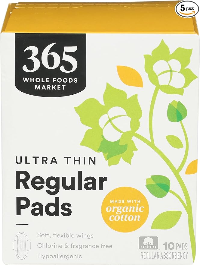 Azalea, Organic Cotton Pads, Regular, 10 ct (Pack of 5)