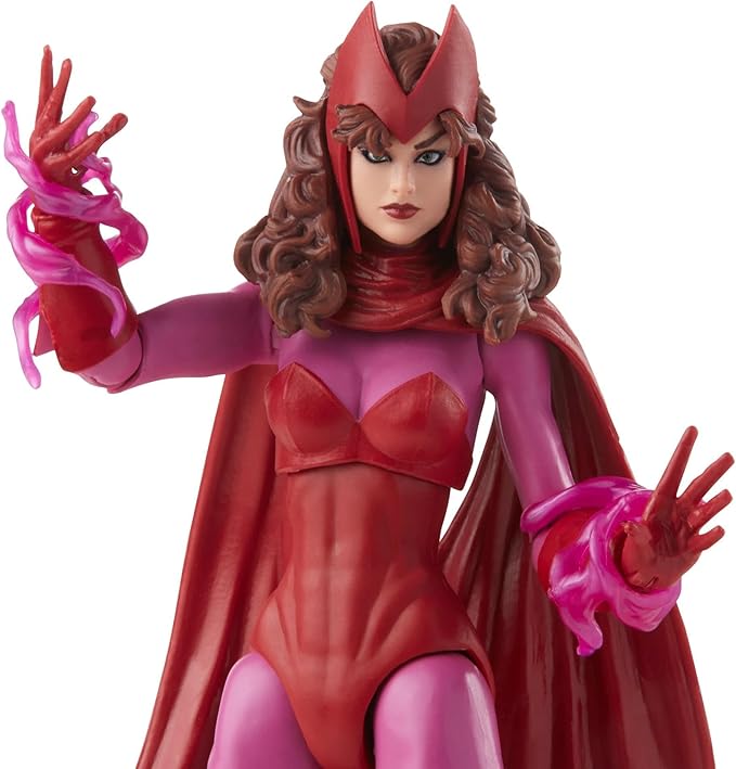 Marvel Legends Series Scarlet Witch 6-inch Retro Packaging Action Figure Toy, 4 Accessories