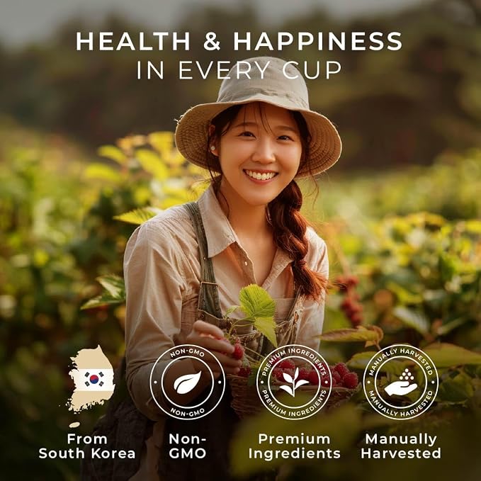 Gya Tea Co Raspberry Herbal Tea Pod (16 Count)- Decaf Wellness Tea for Body Comfort & Relaxing