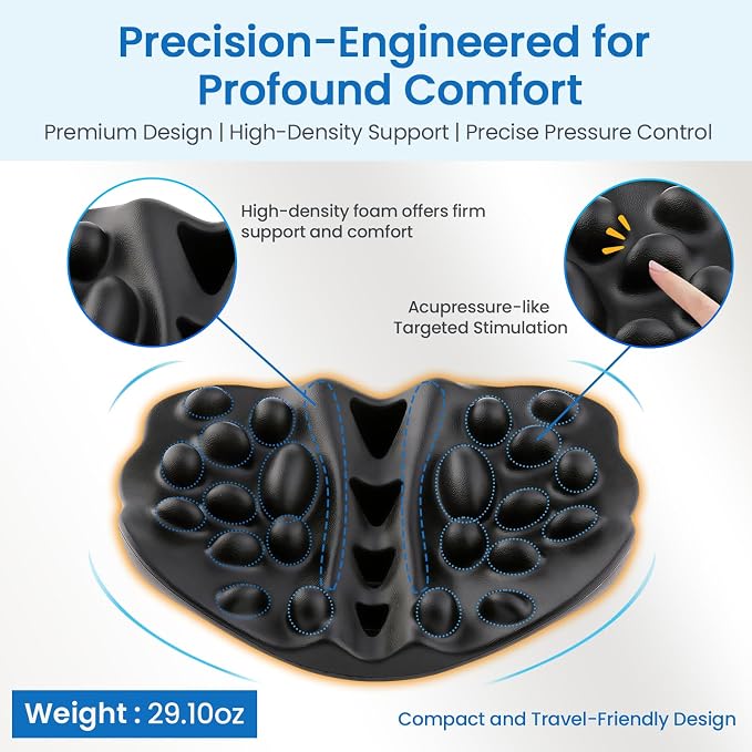 Shoulder Blade & Trapezius Trigger Point Massager, Back Stretcher | 22 Pressure Nodes, Deep Muscle Massage，Firm High-Density Foam, Ergonomic Arch, Body-Weight Massage,Daily Relaxation