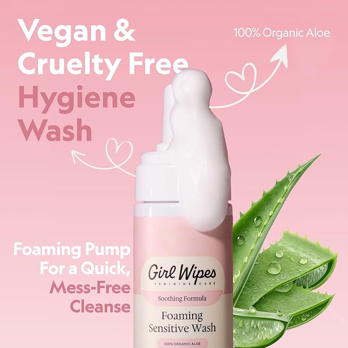 Feminine Foaming Wash for Women, pH Balanced & Fragrance Free, Gentle Aloe & Botanical Blend, Gynecologist & Dermatologist Approved, Vegan & Cruelty-Free Hygiene Intimate Care (1-Pack)
