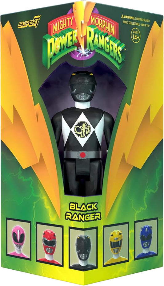 Super7 Mighty Morphin Power Rangers Black Ranger - 3.75" Power Rangers Action Figure in Special Edition Packaging