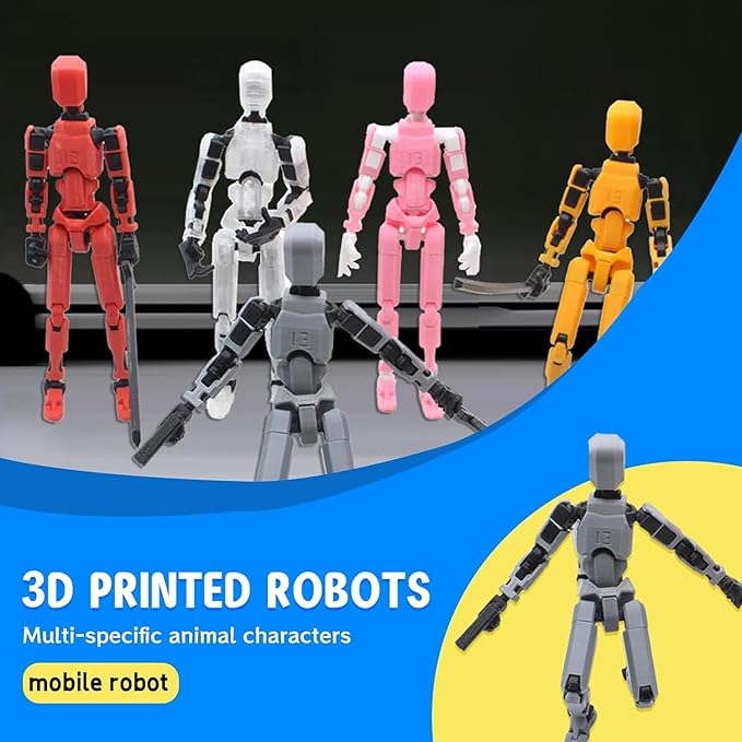 MerryXD 6 Pack Assembly Completed T13 3D Action Figure,Dummy Nova Titan Lucky 13 Action Figure 3D Printed Multi-Jointed Movable Toy