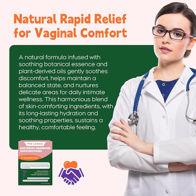 Vive L'Amour Vaginal Suppositories 2-Pack | 24 Inserts for Ongoing Feminine Balance & Odor Support | Relieves BV Symptoms: Fishy Odor, Itching & Discharge | Natural Plant-Based Formula