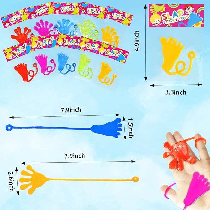 Halloween Large Sticky Hands & Feet Party Favors Supplies for Toddlers (20 PCS), Pinata Goodie Bag Stuffer Fillers for Kids,School Student Non Candy Treats Treasure Box Prizes Toy Gifts for Boys Girls