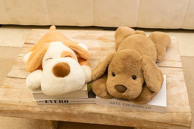 Niuniu Daddy 18" | 3 Pound Weighted Dog Stuffed Animal, Large Stuffed Puppy Plush Animals, Cute Dog Plush Toy Body Pillow, Plushies Gifts for Adults Kids Valentine Birthday Holidays Christmas