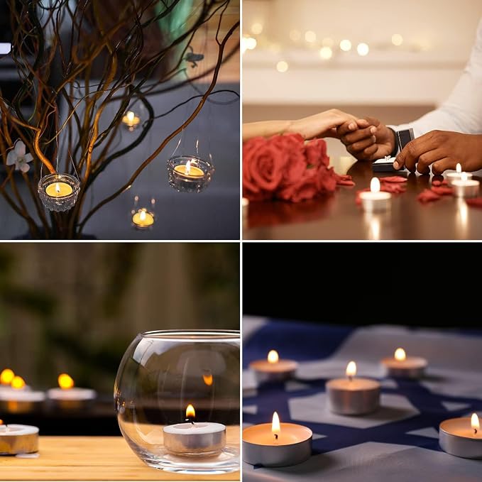 Unscented Tealight Candles, 200 Pack Bulk Tea Lights, 4 Hours Long Burning, Smokeless White Votive Candles for Home Décor, Wedding, Party, Spa, Emergency, Holiday & Everyday Use | Mini Candles Bulk