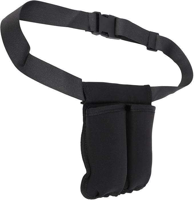 Massage Waist Pouch Adjustable Oil Bottle Holster with 2 Compartments, Neoprene Material Massage Oils Bottle Bag for Masseur, Convenient During Work