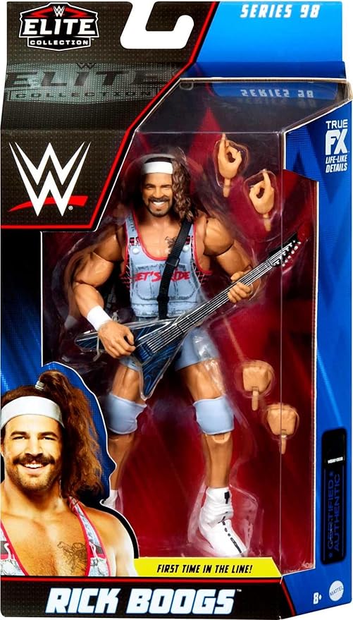 Mattel WWE Rick Boogs Elite Collection Action Figure, Deluxe Articulation & Life-like Detail with Iconic Accessories, 6-inch