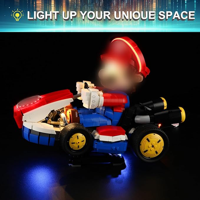 LED Light Kit for Lego-72037 Mario-Kart Set,Compatible with Lego 72037 Building Blocks Model(Not Include Blocks Set)