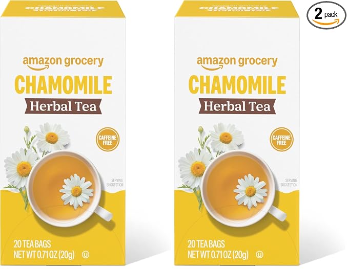 Amazon Grocery, Chamomile Herbal Tea Bags, 20 Ct (Pack of 2)