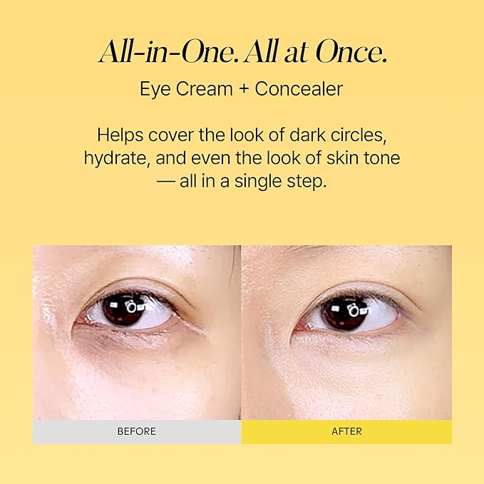 shaishaishai BANANA PDRN Conceal - Hydrating Under Eye Cream & Dark Circle Coverage, Advanced Formula with PDRN + Ectoin, Non-Sticky, Korean Skincare, 0.52 oz (Caramel)