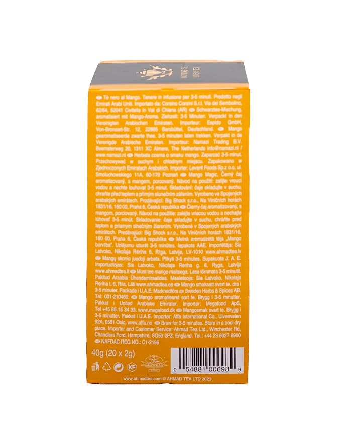 Ahmad Teas - Mango Black Tea 1.4oz - 20 Tea Bags