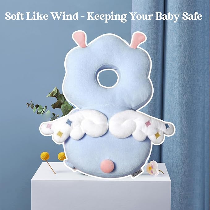 Adjustable Baby Head Protection Backpack with Knee Pads for Crawling, Soft, Breathable and Safe